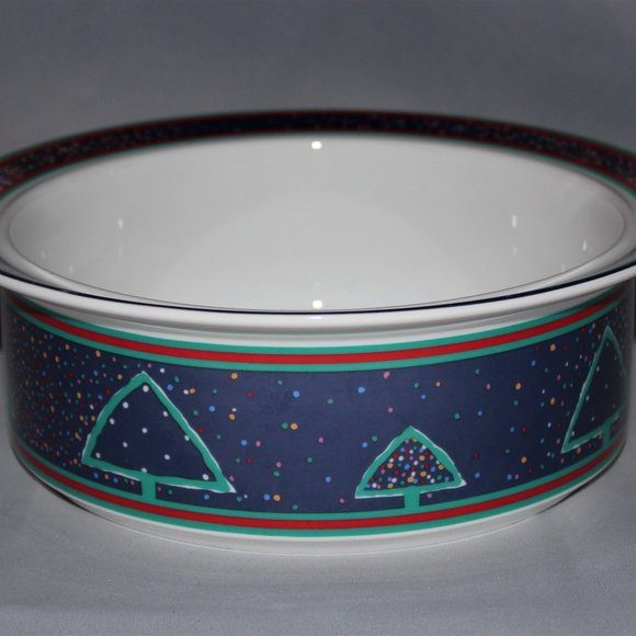 Dansk Winterfest Vegetable Bowl | Christmas Porcelain Serving Bowl - Picture 1 of 5